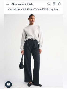 NEW Abercrombie Wide-Leg Dress Pants - Black
